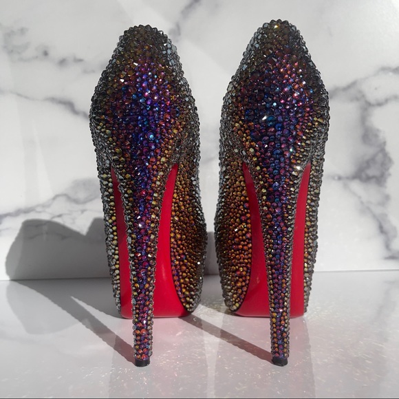 Christian Louboutin Daffodile Strass Crystal Volcano Heels Size EU 35 / US 5 - Picture 1 of 9